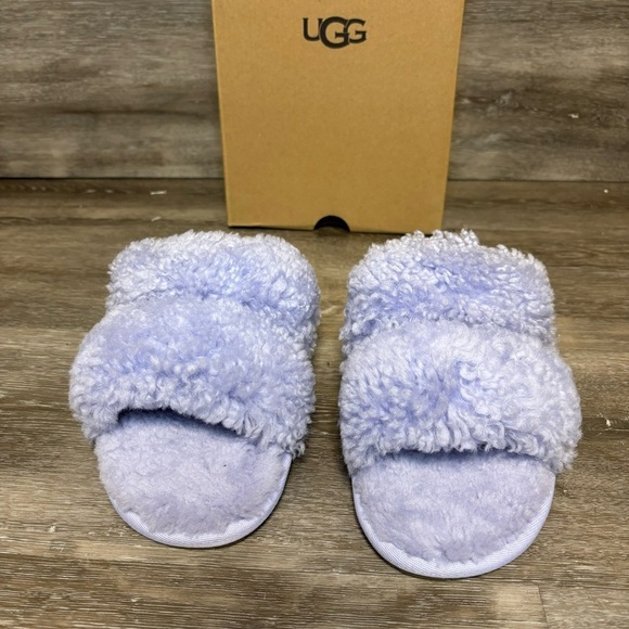 UGG | Maxi Curly Scuffetta Slippers In Save Blossom Purple NEW - Picture 4 of 10